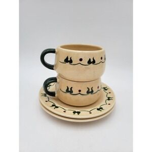 Metlox Poppytrail California Homestead Provincial Cup & Saucer Set of 2